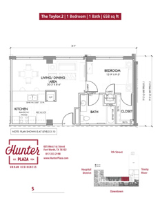 The Taylor .2 | 1 Bedroom | 1 Bath | 658 sq ft*